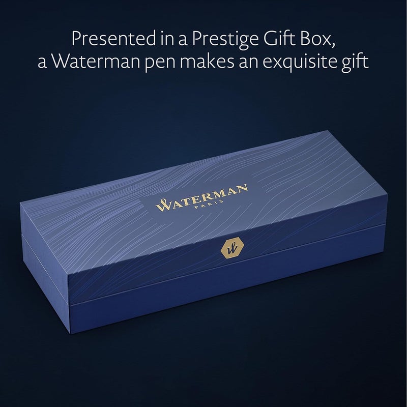 Waterman Hemisphere Metallic Grey Gold Trim Ballpoint Pen - Image 5